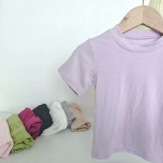 批发纯色短袖<b class='q'>T</b><b class='q'>恤</b>爆款夏装男女童<b class='q'>宝宝</b>纯白色打底休闲上衣儿童纯色半袖