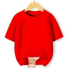 批发儿童轻薄透气白色短袖T恤新款纯色纯棉<b class='q'>男童</b>女童上衣半袖夏季<b class='q'>夏装</b>