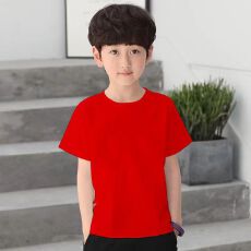 批发儿童圆领纯黑色白色净色棉<b class='q'>短袖</b>T恤学生新款夏季<b class='q'>男</b>女童装半袖体恤