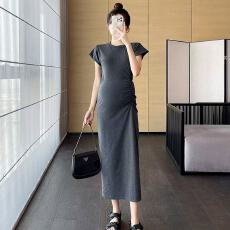 批发孕妇<b class='q'>连衣裙</b>超大弹力圆领网红<b class='q'>同款</b>辣妈直筒显瘦显白夏季<b class='q'>连衣裙</b>