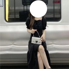 批发新款<b class='q'>女</b><b class='q'>童</b>短袖连衣裙中大童夏季甜美风黑色公主裙儿<b class='q'>童装</b>洋气裙子潮