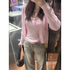 批发甜美风气质减龄感修身显瘦针织开衫<b class='q'>女</b>2025新款内搭吊带背心两件套