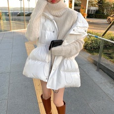 批发已出货  <b class='q'>马夹</b>外套外穿白色时尚立领大码宽松加厚羽绒棉<b class='q'>马甲</b>女冬