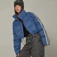 批发韩版简约复古百搭棉衣短款<b class='q'>时尚</b>立领运动外套保暖面包服款