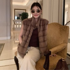 批发大量现 新款拉链毛茸仿皮草时尚洋气复古百搭气质女<b class='q'>马甲</b>背心外套