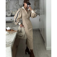 批发韩式复古配色加厚<b class='q'>卫衣</b><b class='q'>连衣裙</b>