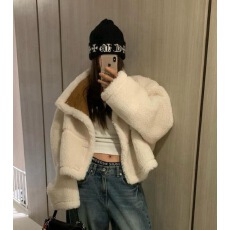 批发有货chic 韩版双面穿鹿皮绒羊羔毛外套