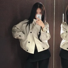 批发有货chic时尚<b class='q'>韩版</b>双排扣<b class='q'>风衣外套</b>