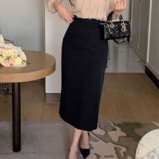 批发韩国东大门新款气质百搭修身性感显身材有内衬开叉高腰<b class='q'>半身裙</b>女士