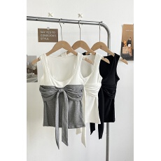 批发纯欲外穿复古吊带背心固定胸垫遮副乳宽肩带绑带显瘦美背女上衣