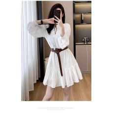 批发已出货 <b class='q'>甜美</b>仙女连衣裙女2023秋冬季新款显瘦遮肉名媛裙子潮