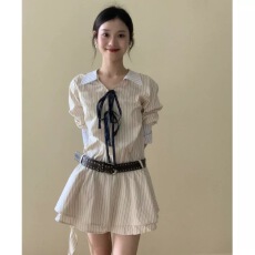 批发已出货 连衣裙女春秋季小个子设计感小众度假风短裙裙子