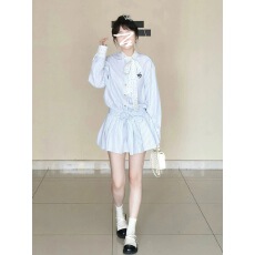 批发已出货 衬衫连衣裙子女秋<b class='q'>夏</b>2025新款小个子韩系穿搭