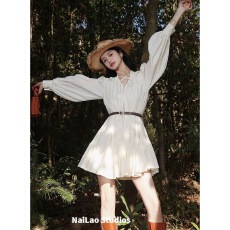 批发已出货 高级<b class='q'>甜美</b>仙女连衣裙女2023秋冬季新款显瘦遮肉名媛裙子潮