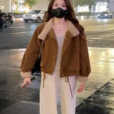 批发已出货 <b class='q'>外套</b>女冬装新款2025年韩版小个子<b class='q'>宽松</b>休闲上衣