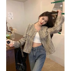 批发已出货 小香风<b class='q'>长袖</b>开衫<b class='q'>外套</b>女装早秋高级感宽松显瘦百搭上衣