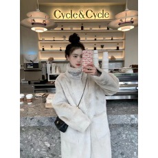 批发已出货 一体大衣女冬季韩版水貂绒<b class='q'>中长款</b>加厚加棉毛毛绒皮草外套