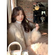 批发已出货 新款<b class='q'>海宁</b><b class='q'>皮草</b>外套女环保狐狸毛加厚毛毛大衣显瘦小个子