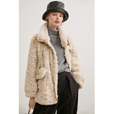 批发已出货 羊毛羔外套女冬2024新款皮草中长款宽松夹棉加厚棉服