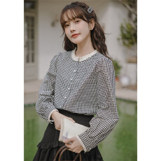 批发已出货 <b class='q'>格子</b><b class='q'>衬衫</b>女高级设计感气质上衣