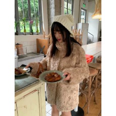 批发已出货 羊羔毛立领仿加厚宽松皮草毛毛外套大衣女