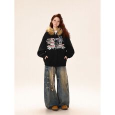 批发已出货 <b class='q'>情侣</b><b class='q'>卫衣</b>开衫秋冬季宽松风外套