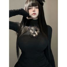 批发已出货 微透修身打底衫+<b class='q'>蓬蓬</b>裙时尚套装