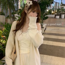 已出货 蕾丝吊带内搭背心女秋冬保暖设计打底美背上衣