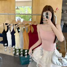 批发已出货 <b class='q'>百搭</b>多色系多巴胺内搭上衣美背