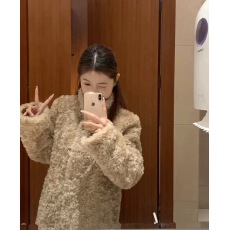 批发已出货 羊羔毛立领仿加厚宽松皮草毛毛外套大衣女