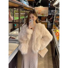 批发已出货 皮草外套女环保狐狸毛加厚毛毛大衣显瘦小个子