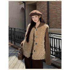 批发已出货 环保<b class='q'>皮草</b>皮毛一体百搭无袖马夹秋冬保暖毛毛马甲外套女