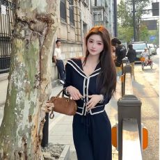 批发已出货 <b class='q'>韩版</b>时尚百搭减龄洋气针织毛衣阔腿<b class='q'>裤</b><b class='q'>两件套</b>休闲套<b class='q'>装</b>女