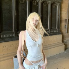 批发已出货 后背扭结工字背心外穿白色吊带上衣