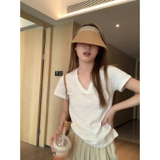 批发已出货 白色短袖t恤女基础款韩版百搭薄款宽松休闲上衣夏季体恤