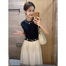 批发已出货 针织衫女夏季通勤法式设计感小众修身显瘦短款套头上衣潮