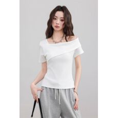 批发已出货 2026年夏季新款韩版露肩短袖t恤