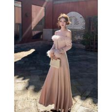 批发已出货 爆款裙子法式温柔风超好看收腰修身针织连衣裙2026新款