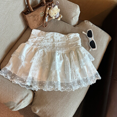 批发芭蕾风蕾丝<b class='q'>半身裙</b>女高腰显瘦a字蛋糕裙小个子<b class='q'>雪纺</b>短裙