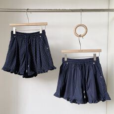 批发已出货 木耳边休闲短裤女小个子慵懒感宽松显瘦<b class='q'>阔腿裤</b>