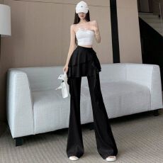 批发已出货 微喇叭裤裙女春夏2026新款时尚洋气高腰休闲<b class='q'>拖地</b>长裤