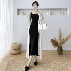 批发已出货 宽松<b class='q'>中长款</b>雪纺开衫薄款外套女夏外搭防晒衫空高衫