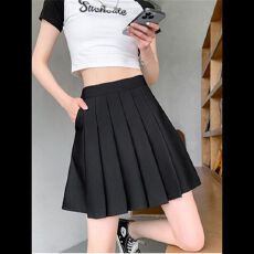 批发百褶裙女高腰短裙a字百搭<b class='q'>大码</b>半身裙