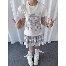 批发已出货 正肩短袖 高弹力新款夏季修身显瘦洋气上衣