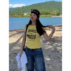 批发已出货 正肩短袖 高弹力新款夏季修身显瘦洋气上衣