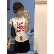 批发已出货 正肩短袖 高弹力新款夏季修身显瘦洋气上衣