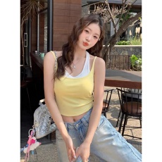 批发<b class='q'>莫代尔</b>260克 2*2 设计感小众外穿绝美漂亮小背心