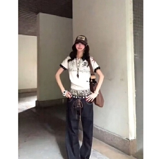 批发已出货 纯棉美式辣妹<b class='q'>街头</b>数字球衣POLO衫设计感