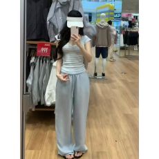 批发已出货 韩版chic风松弛感小众条纹设计感上衣女