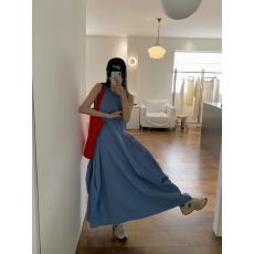 批发已出货 设计感宽松百搭无袖<b class='q'>连衣裙</b>气质长裙子